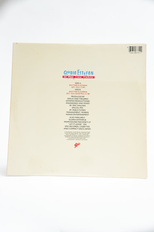 1980s Original Pressing Unopened Gloria Estefan Rhythm is Gonna Get You Record