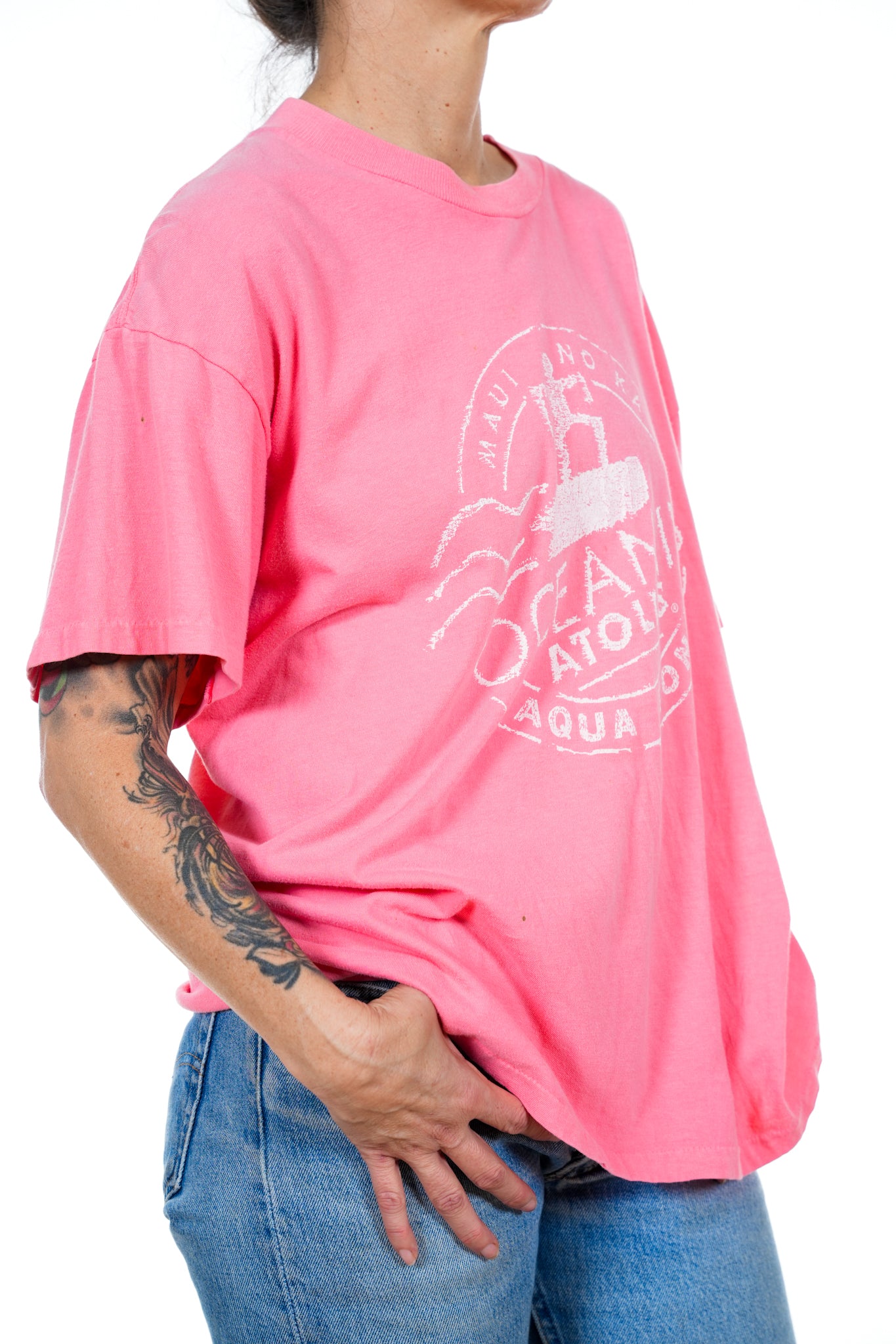 1980s Oceanick Atolis Aqua Tonic Pink Tee
