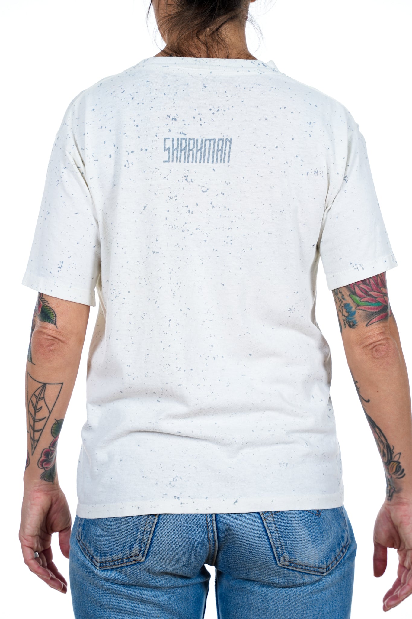 1980s Maui and Sons White Shark Tee