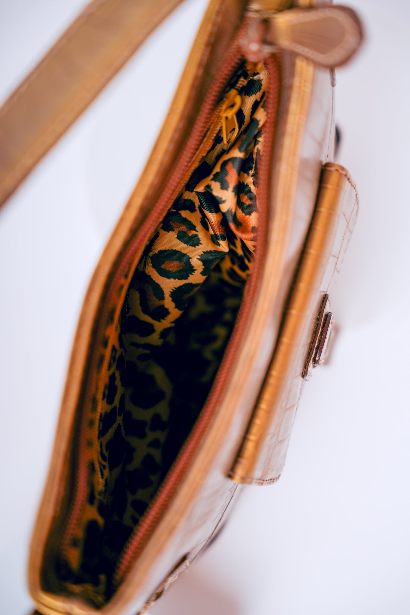 Nine West Metallic Green Crocodile Bag