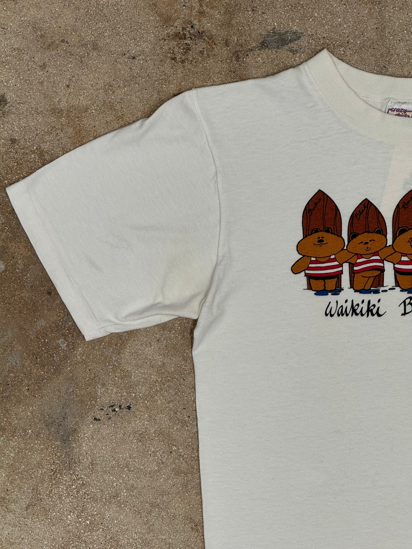 1990s Waikiki Beachbears Crazy Shirts White Tee
