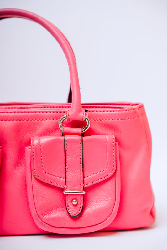 Worthington Pink Leather with Attachable Strap Handbag