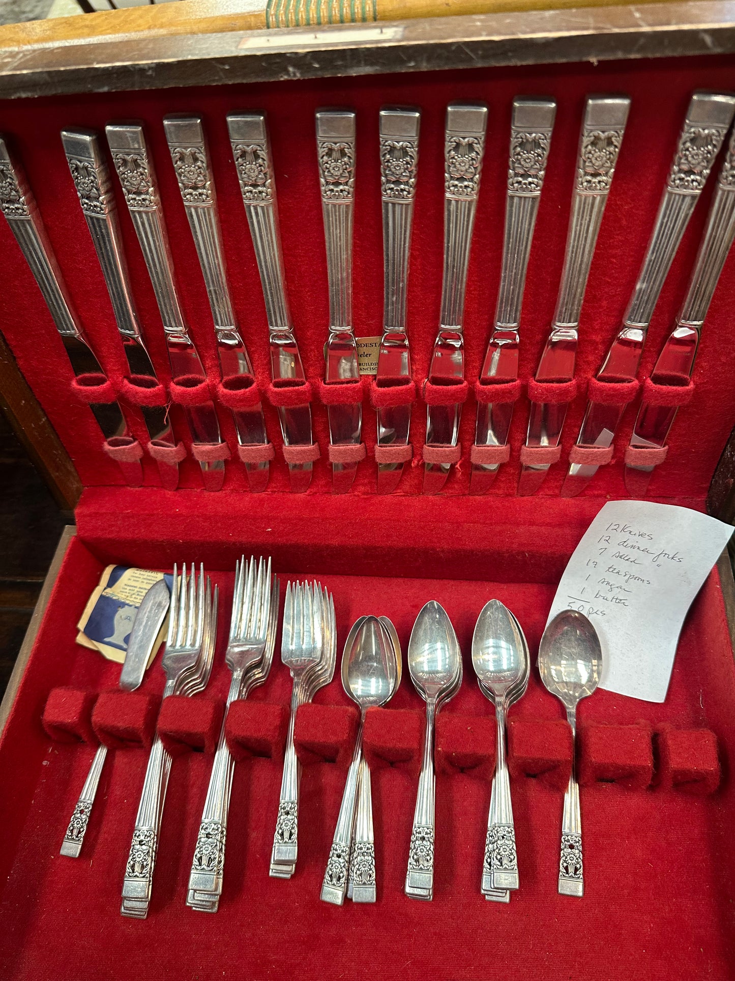 Vintage Silver Plated Flatware 50-piece Set