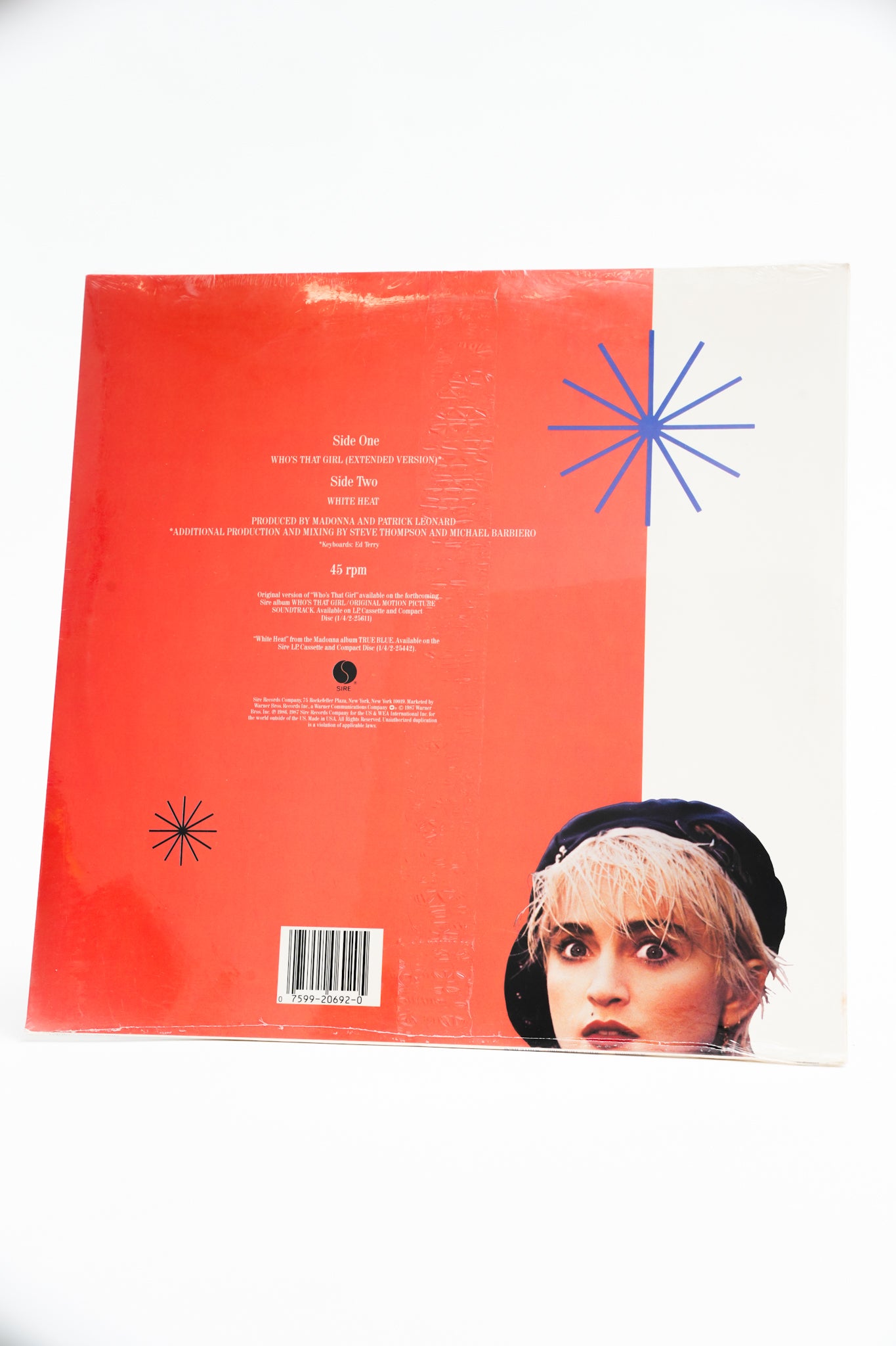 1980s Original Pressing Unopened Madonna Who's that Girl Record