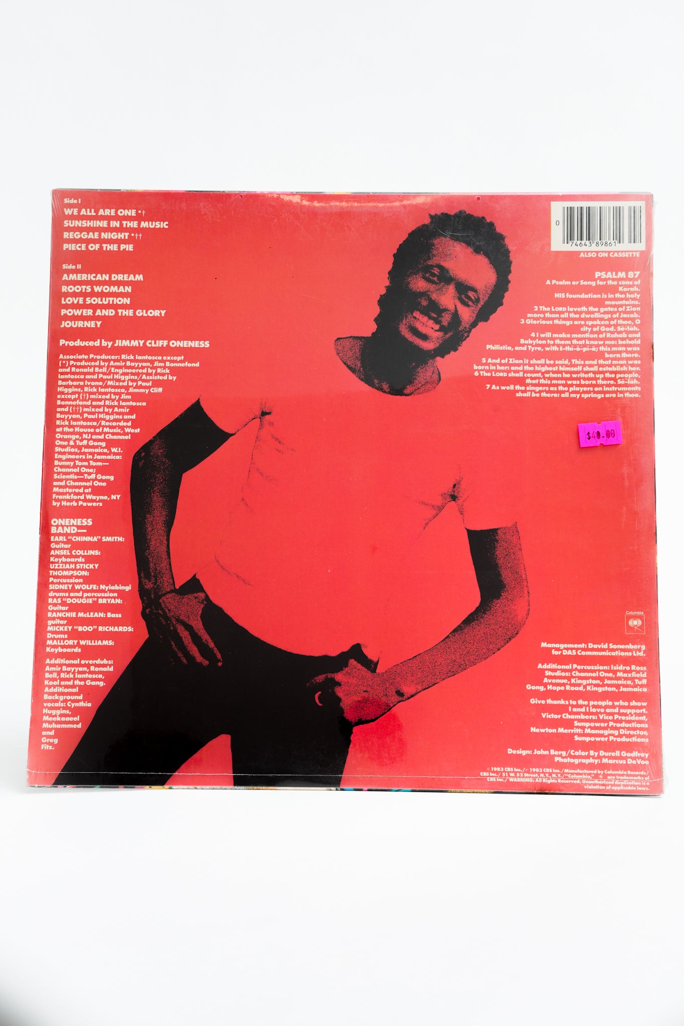 1980s Original Pressing Unopened Jimmy Cliff The Power and The Glory Record