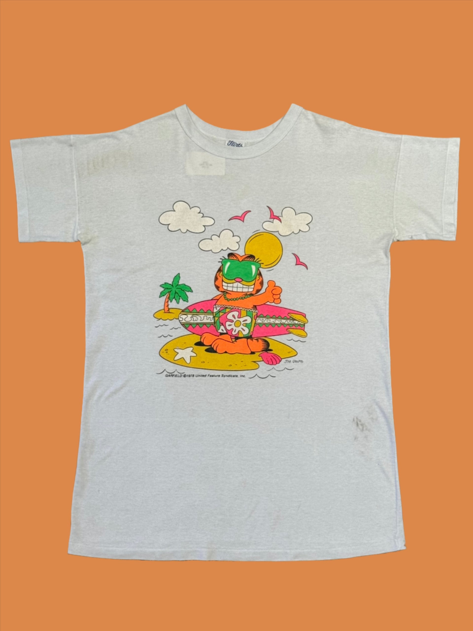 NOS Vintage Single Stitch Jim Davis T Shirt Fan Club