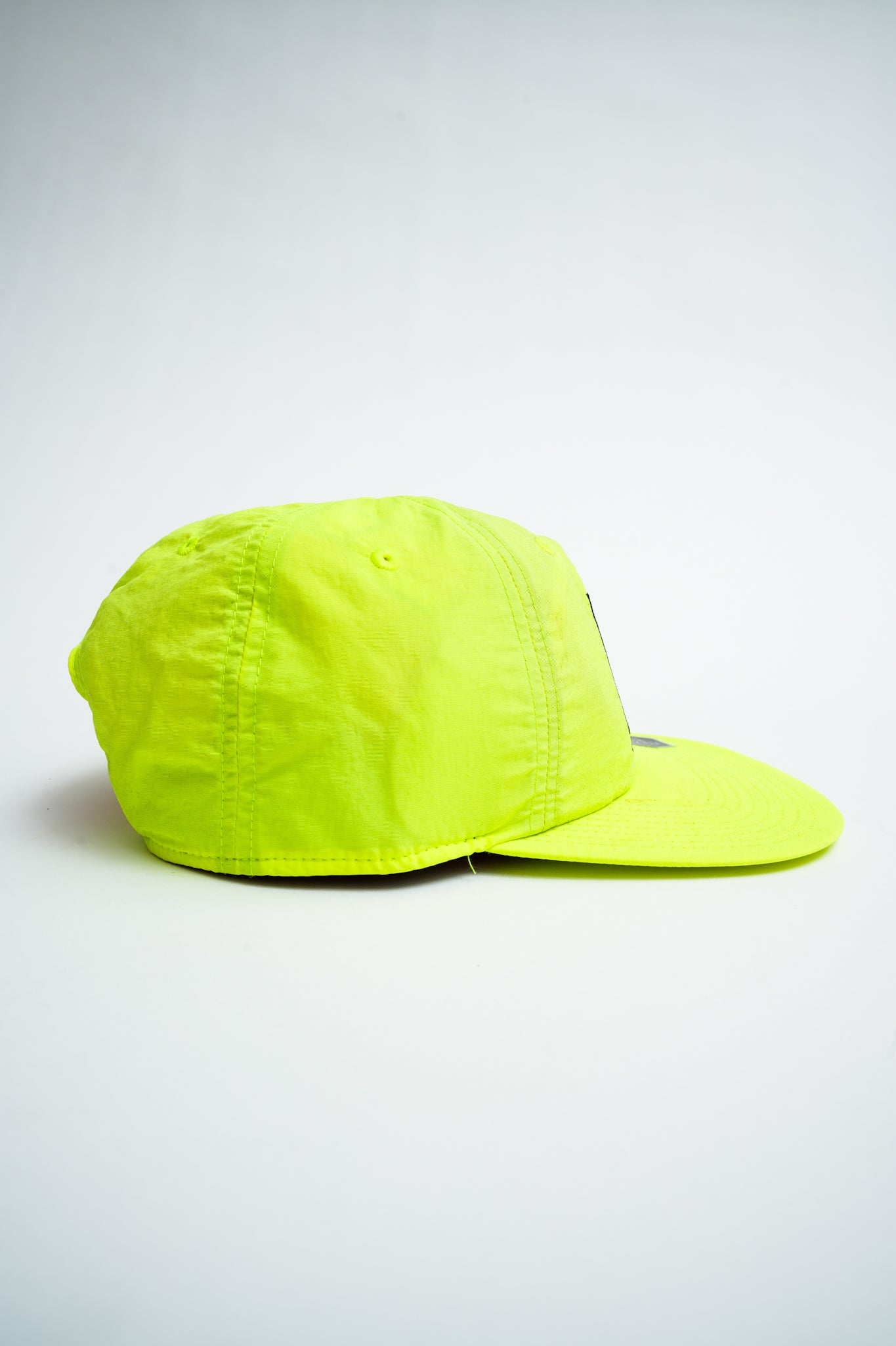 1990s MTV Neon Yellow with Pink Embroidered Logo Flexible Visor Ball Cap