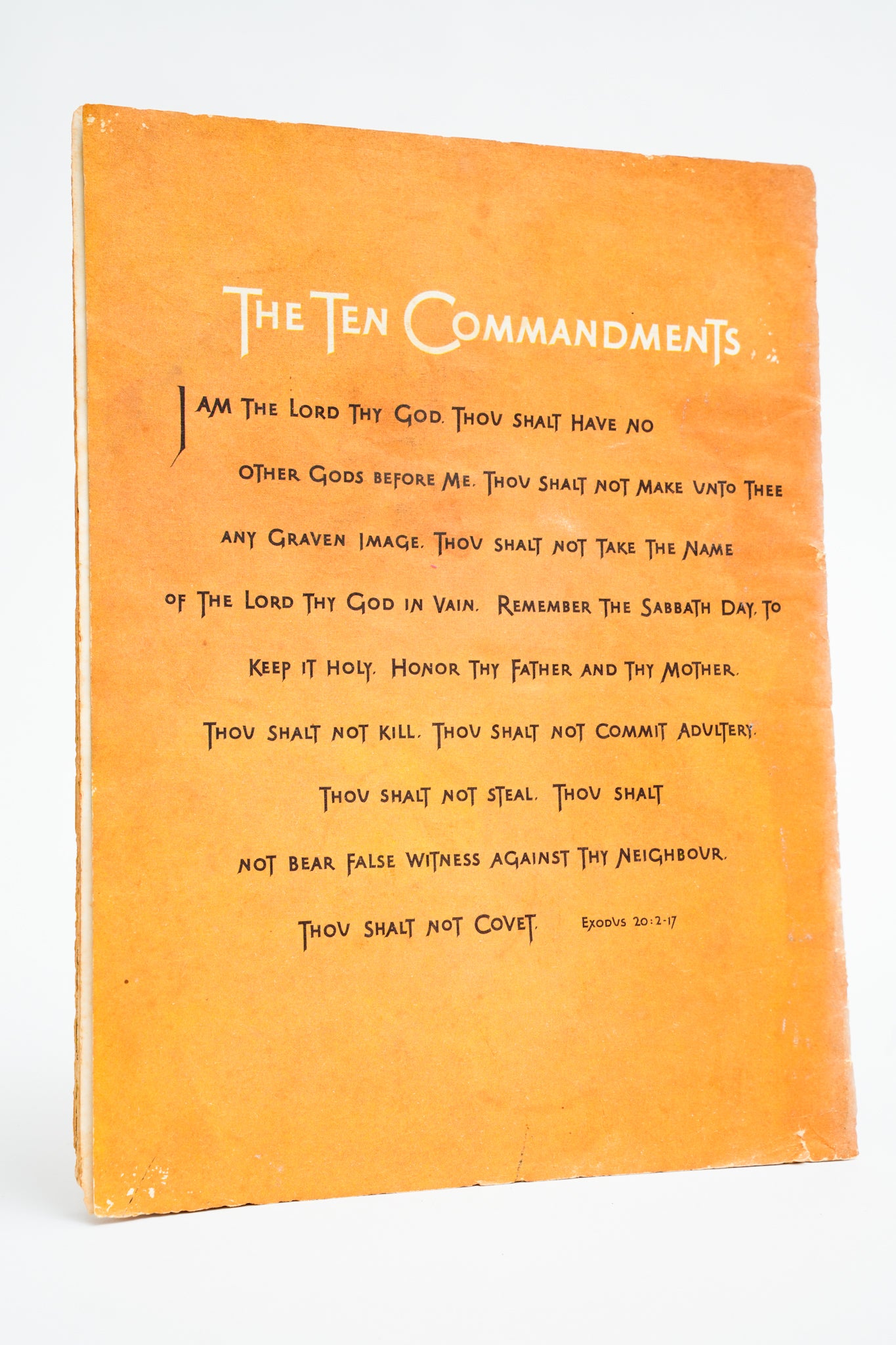 The Ten Commandments Booklet