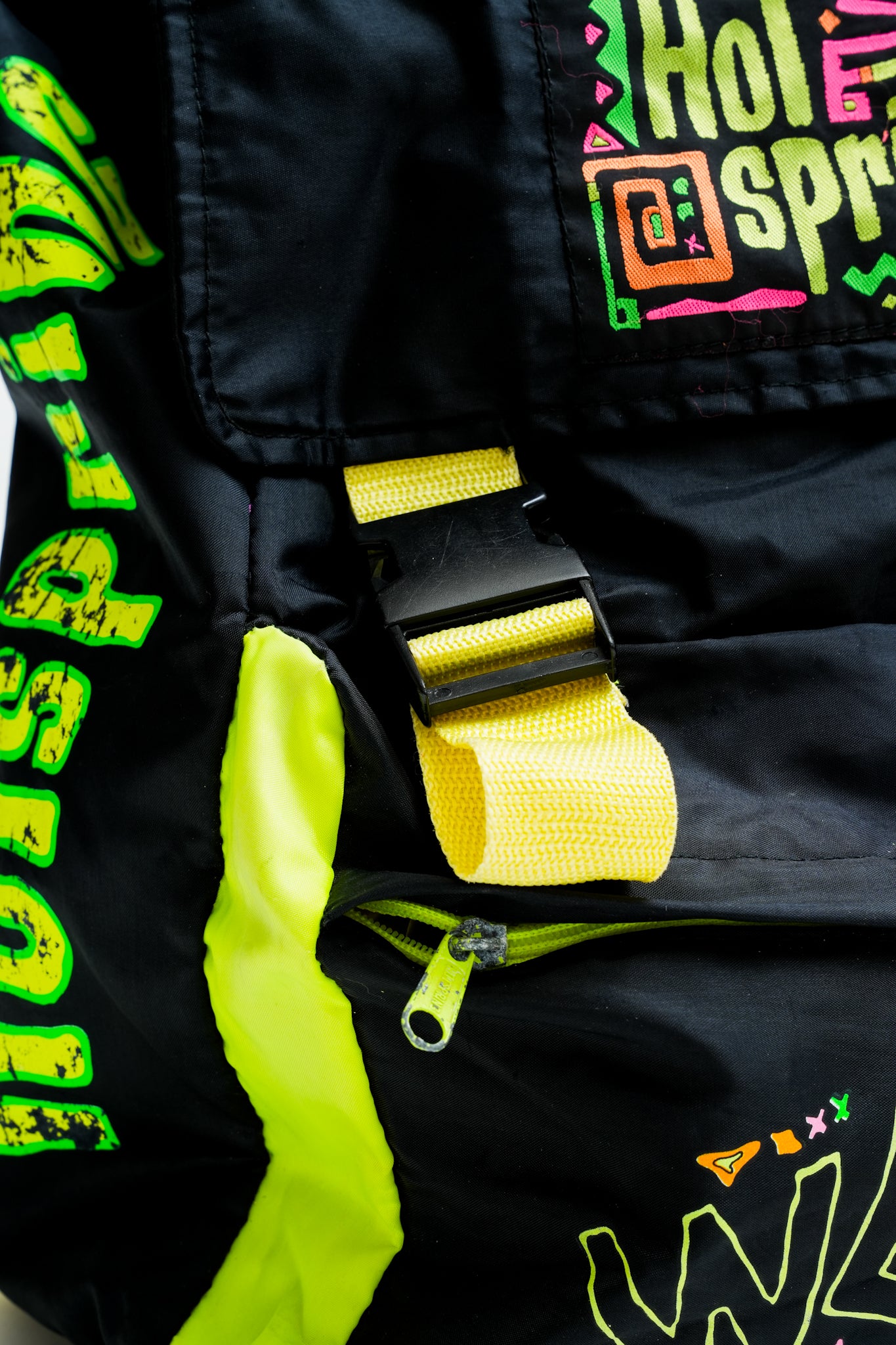 Hot Springs Black with Neon Yellow Backpack