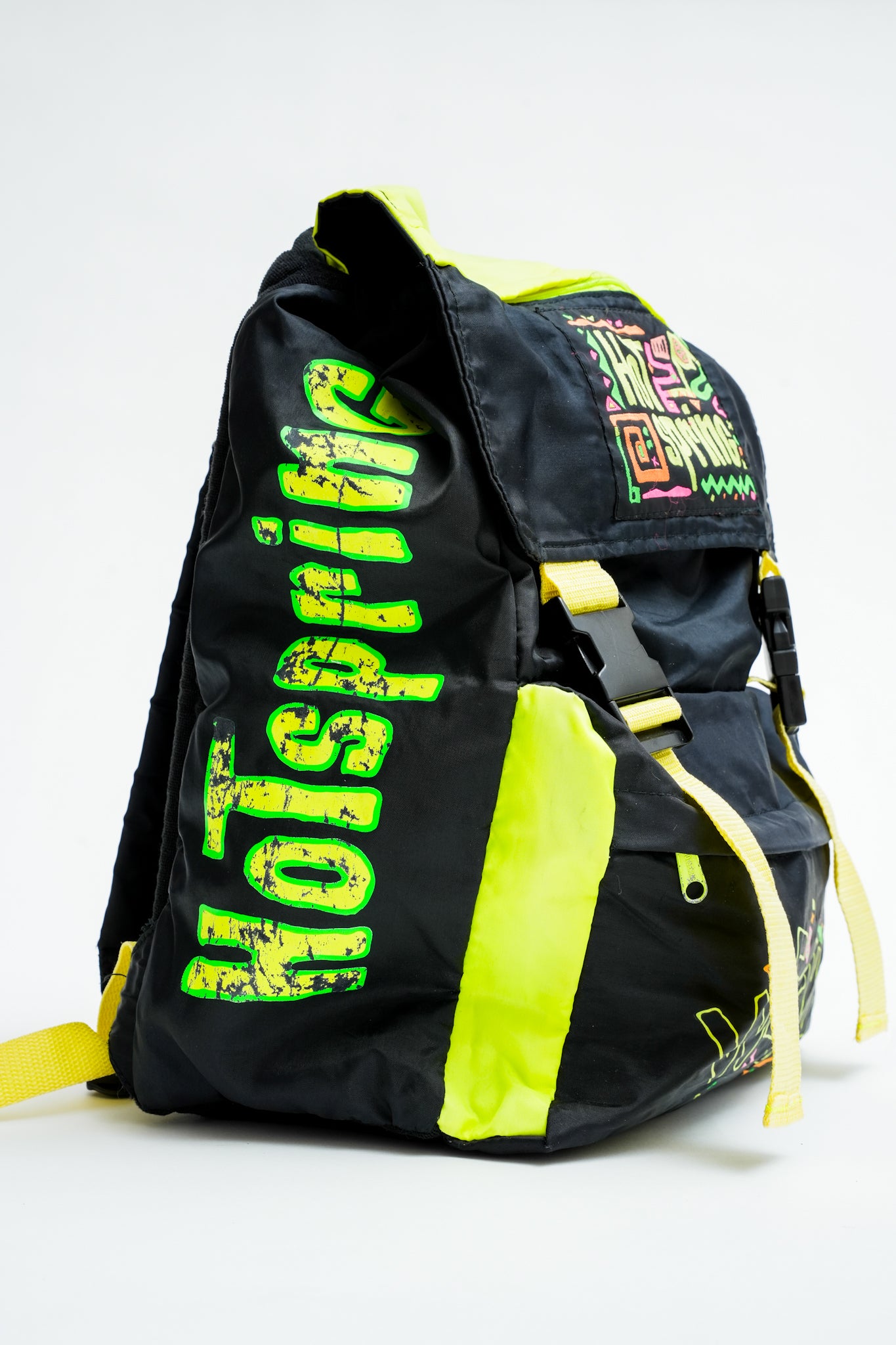 Hot Springs Black with Neon Yellow Backpack
