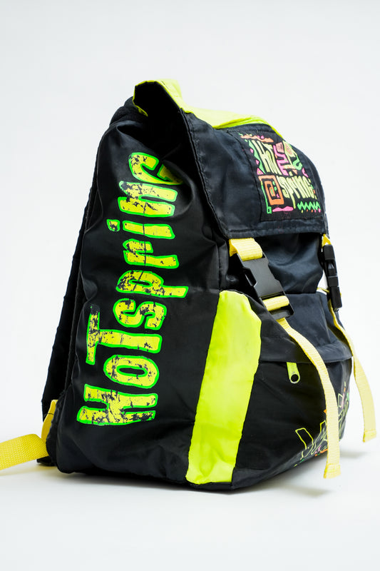 Hot Springs Black with Neon Yellow Backpack