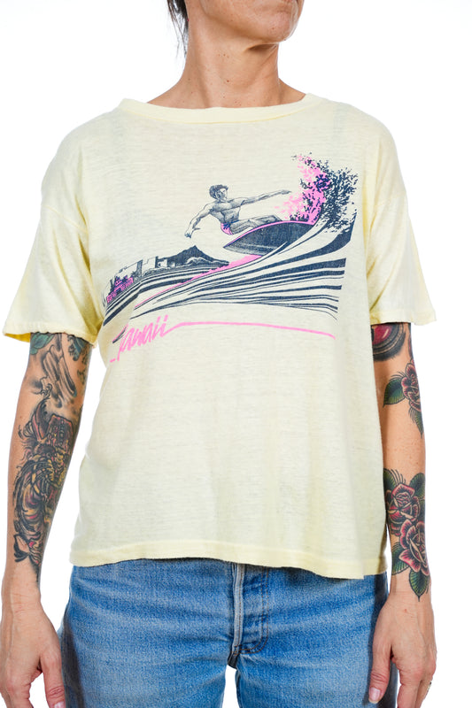 70s Hawaii Surfer Yellow Tee