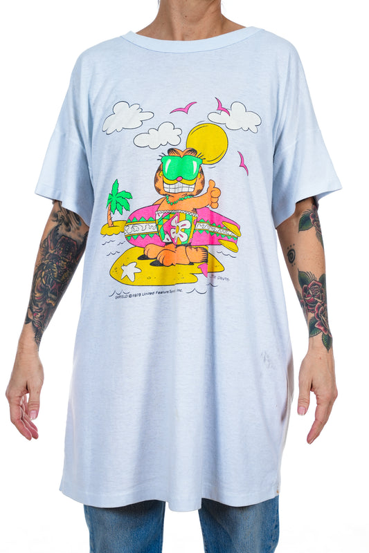 1978 SurfIng Garfield Light Blue Long Tee