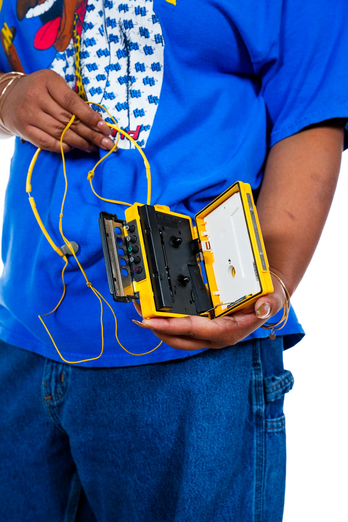 1980s Sony Yellow FM/AM Sports Walkman (Cassette needs belt; Radio works)