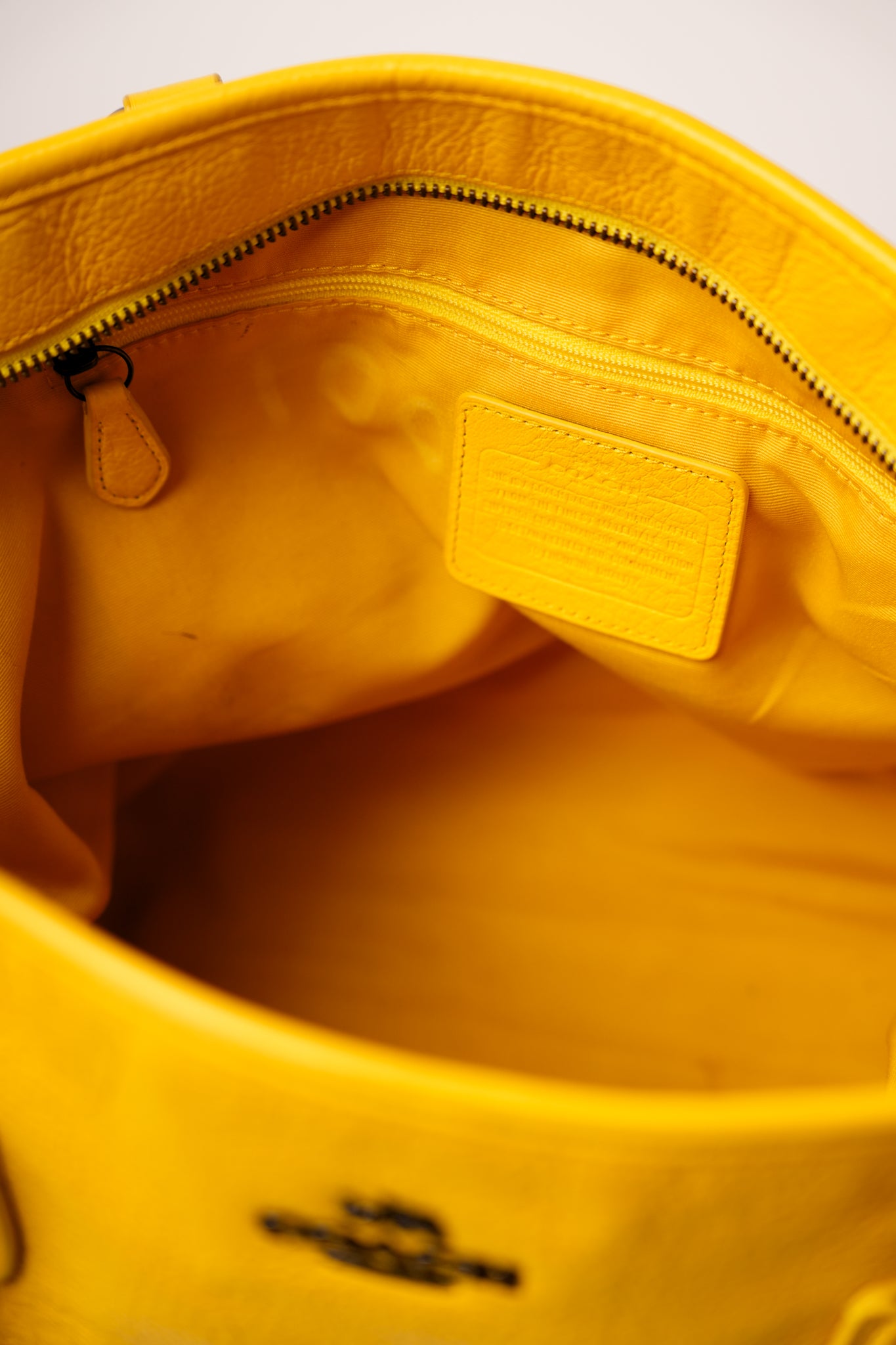Coach Yellow Leather Tote
