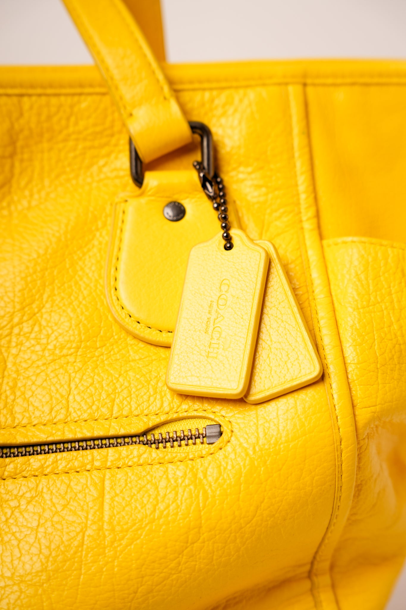 Coach Yellow Leather Tote