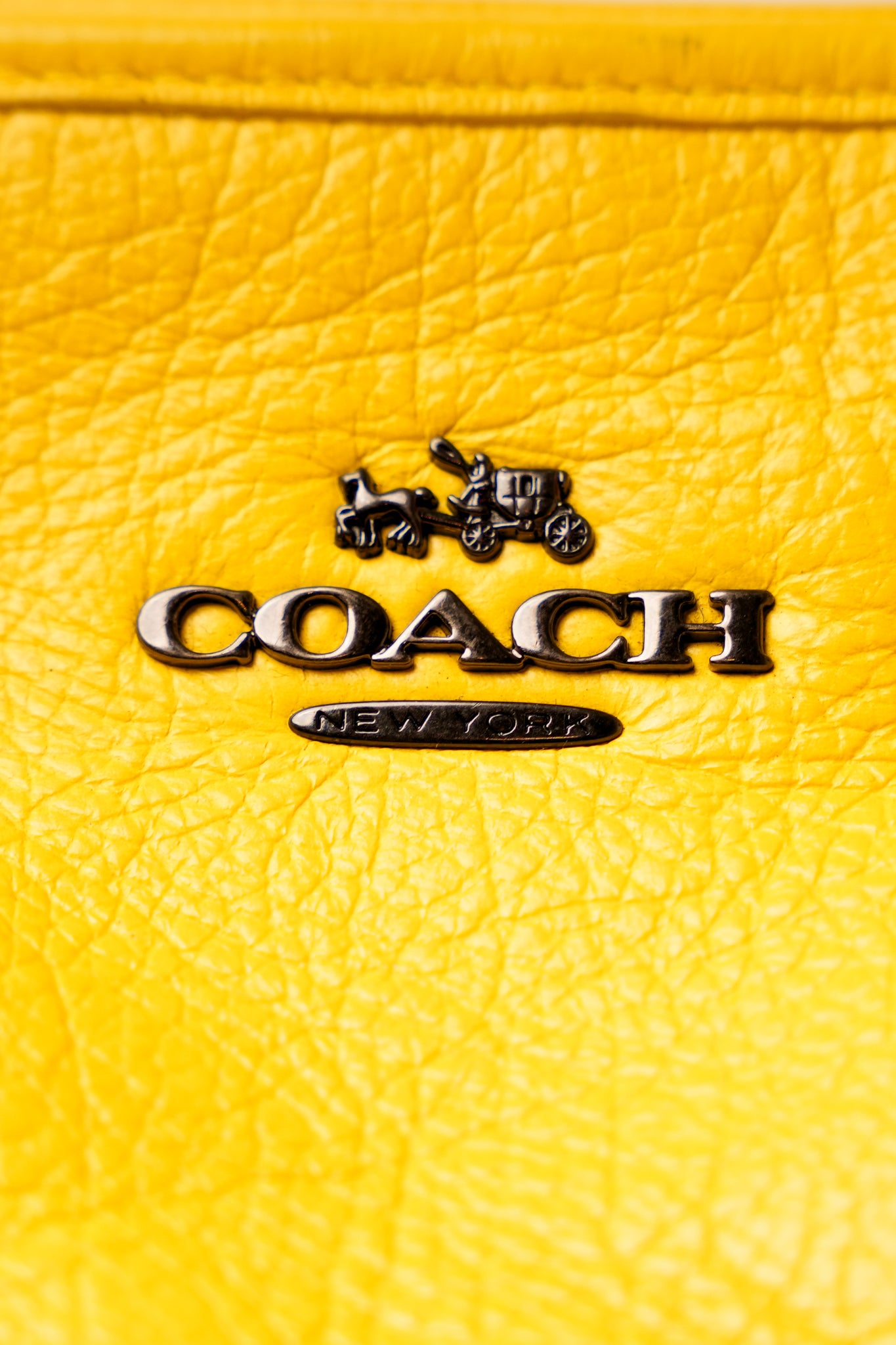 Coach Yellow Leather Tote