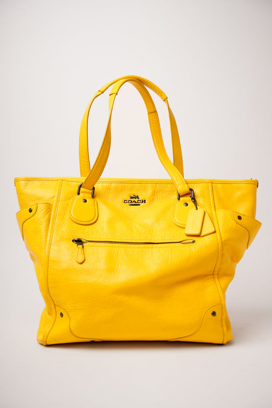 Coach Yellow Leather Tote