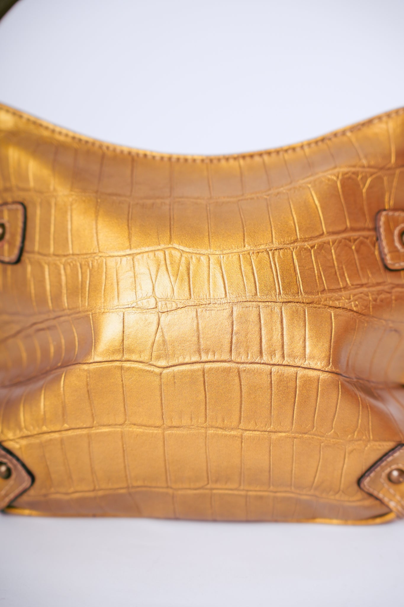 Nine West Metallic Green Crocodile Bag