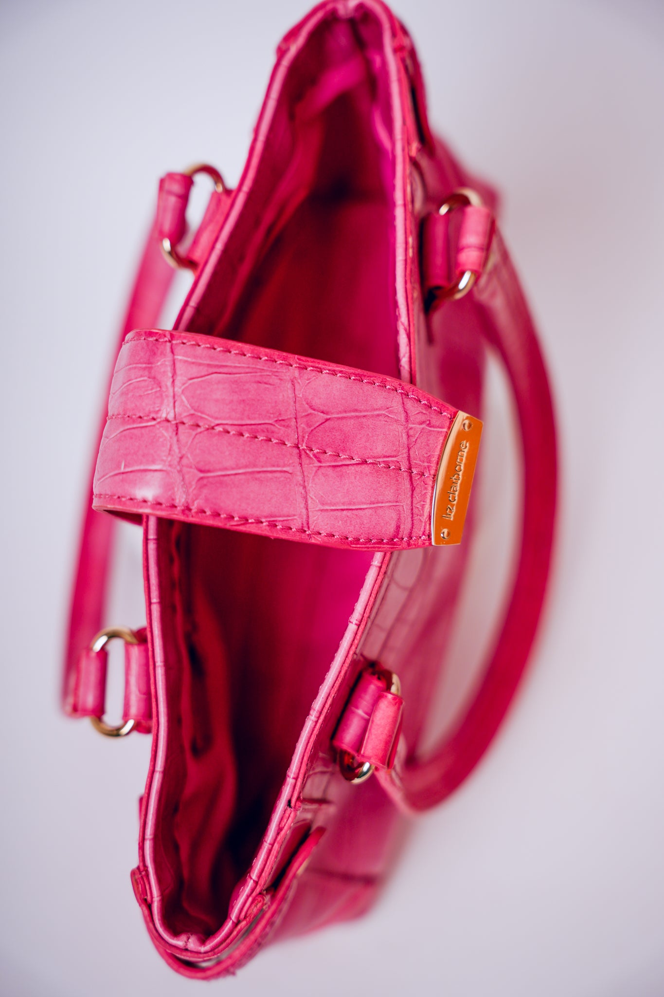 Pink Liz Claiborne Crocodile Bag
