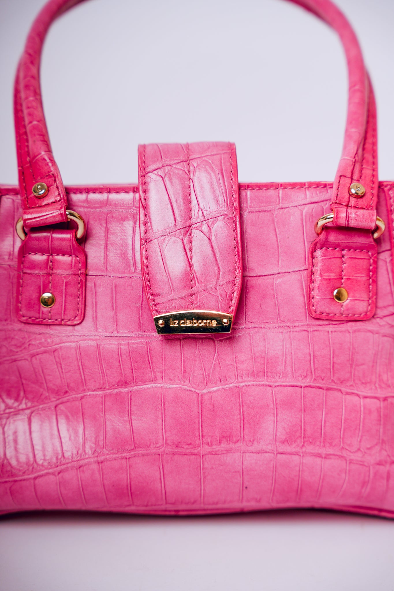 Pink Liz Claiborne Crocodile Bag