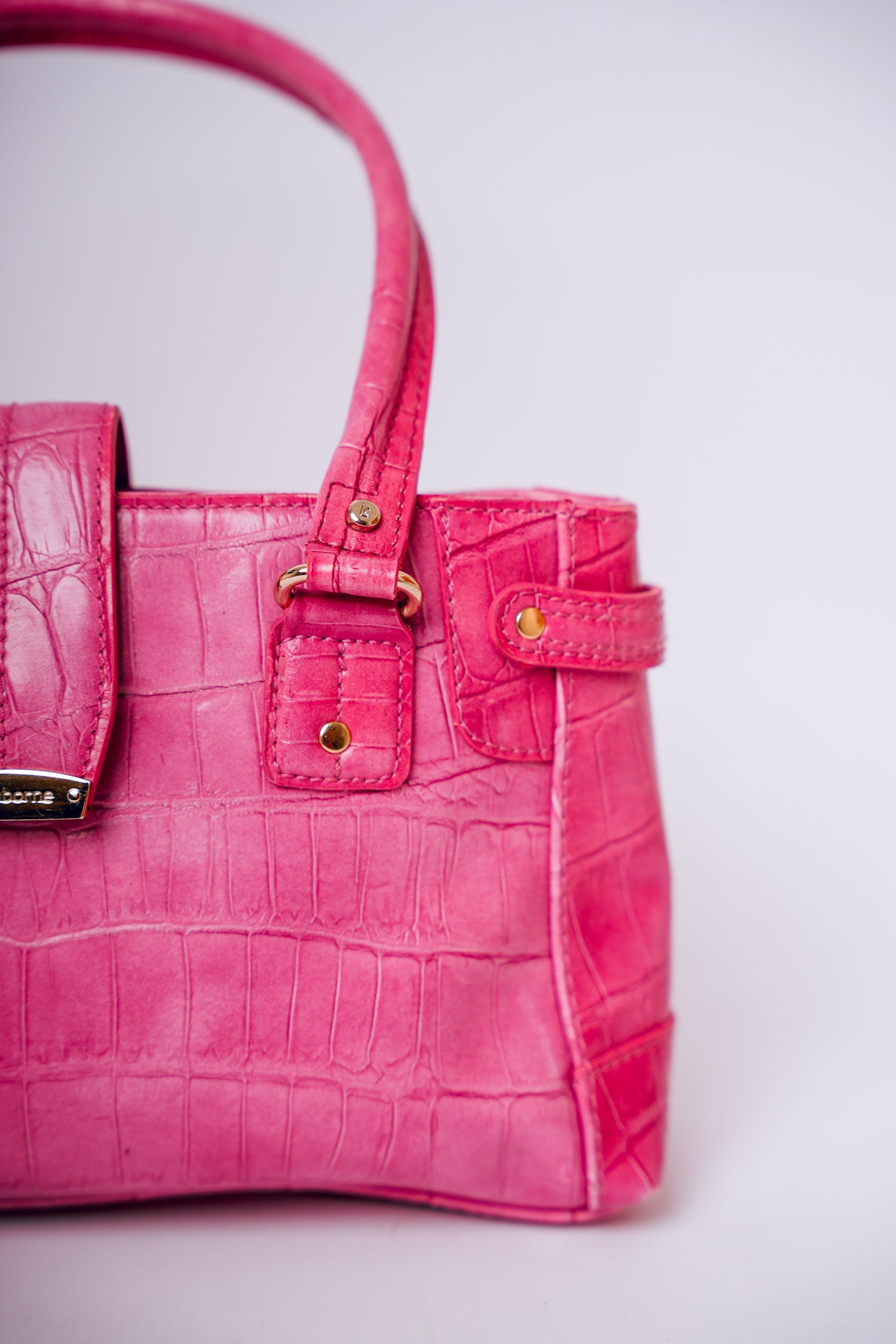 Pink Liz Claiborne Crocodile Bag