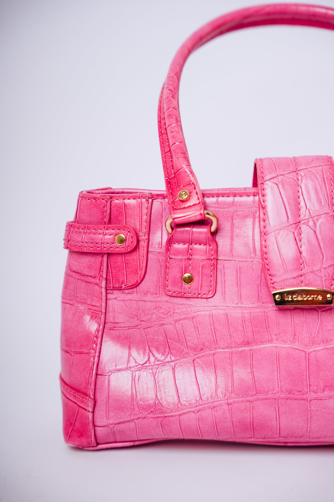Pink Liz Claiborne Crocodile Bag