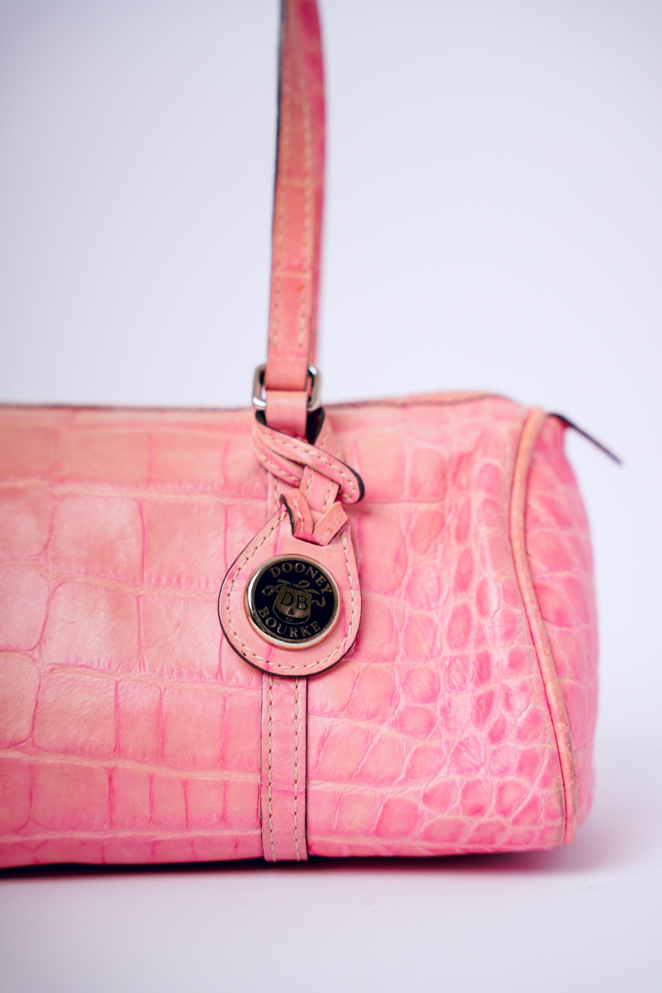 Vintage Dooney & Bourke Pink Crocodile Leather Purse