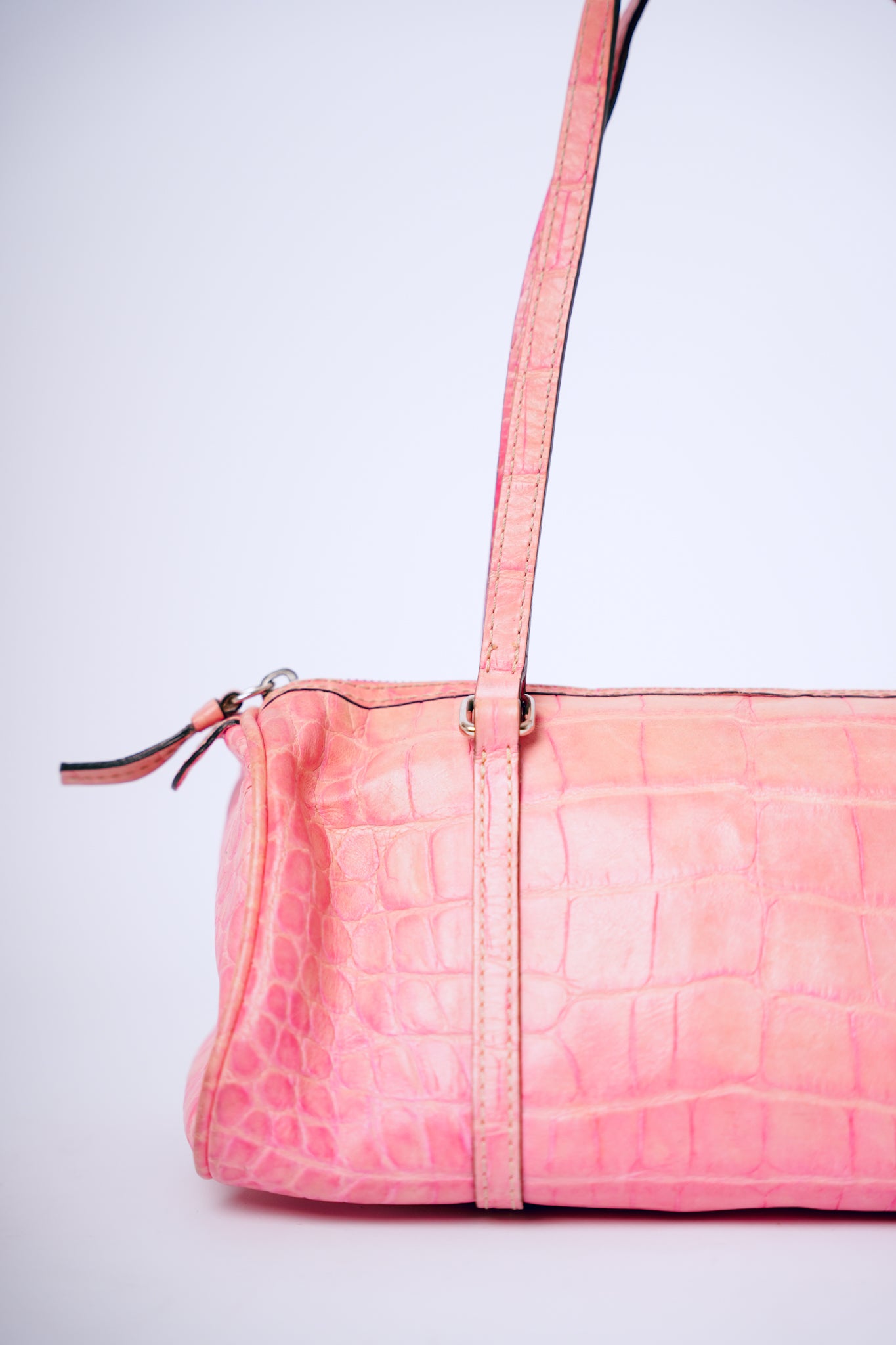 Vintage Dooney & Bourke Pink Crocodile Leather Purse