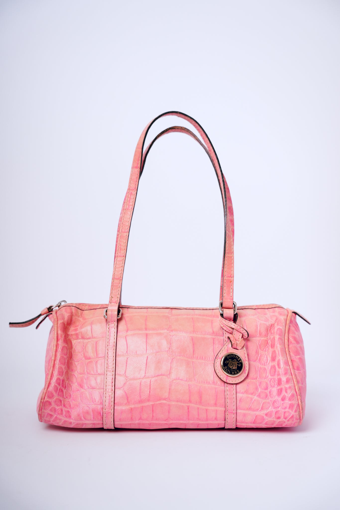 Vintage Dooney & Bourke Pink Crocodile Leather Purse