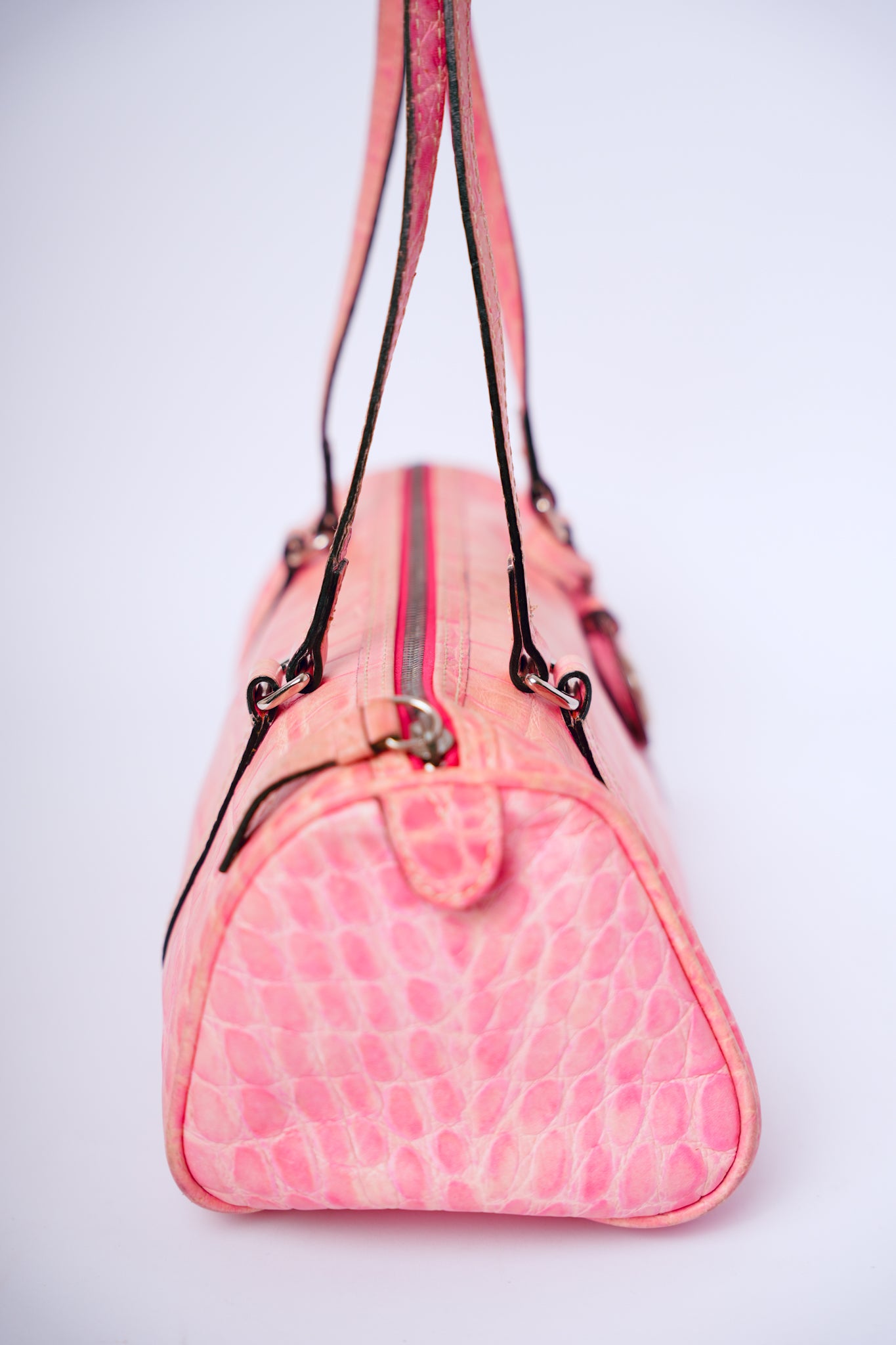 Vintage Dooney & Bourke Pink Crocodile Leather Purse