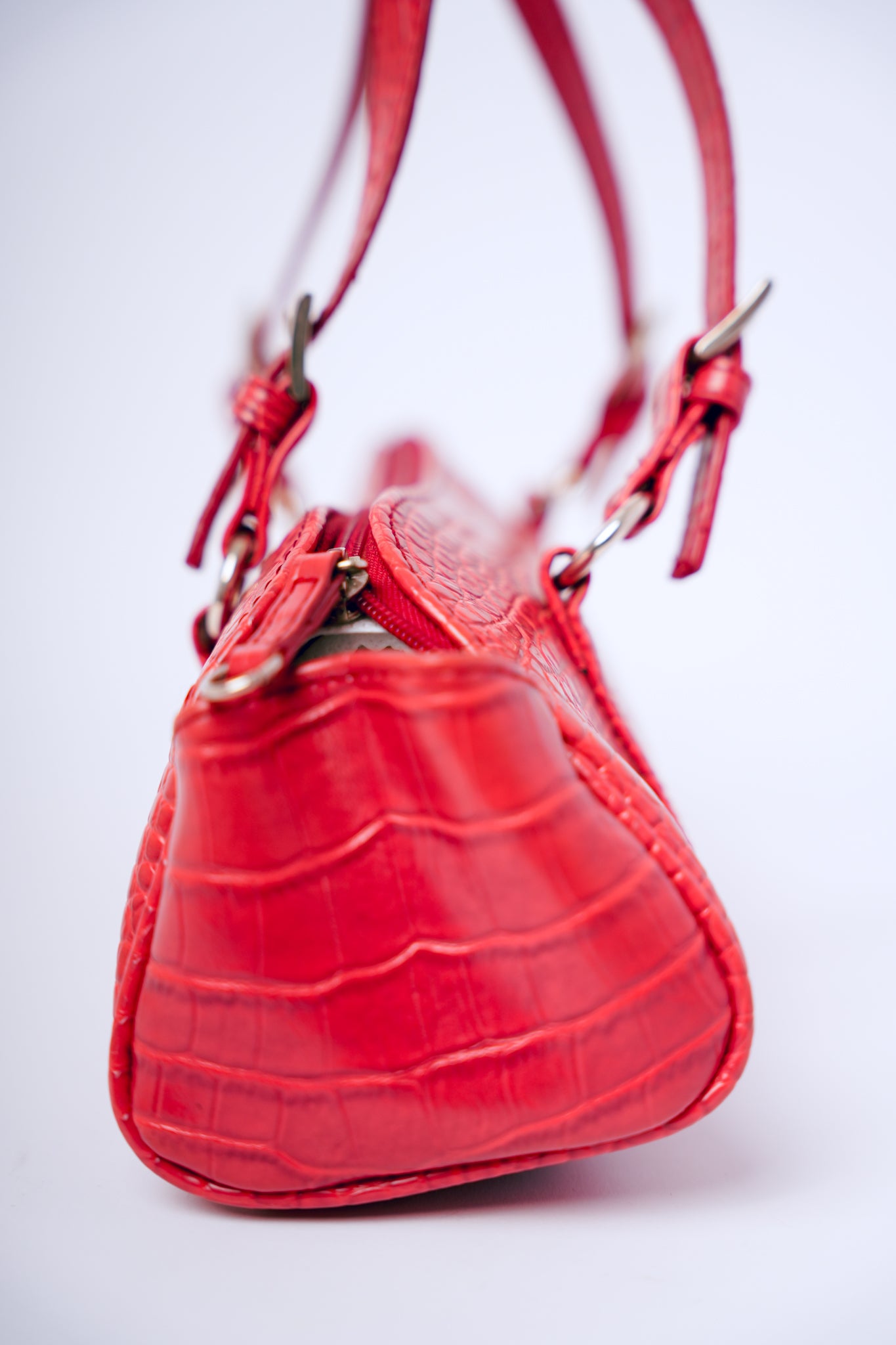 Bisou Bisou Red Crocodile Leather Purse