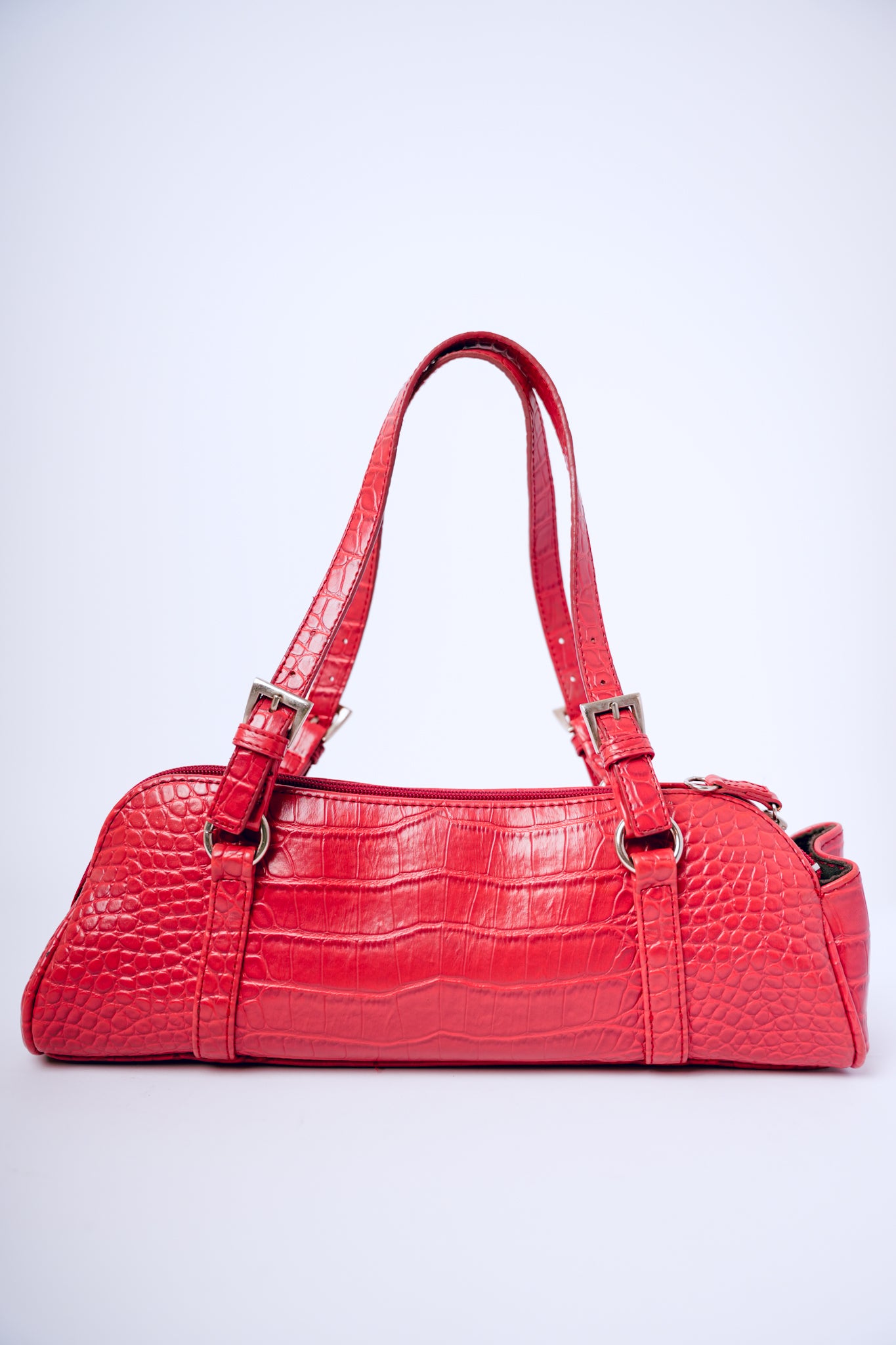 Bisou Bisou Red Crocodile Leather Purse