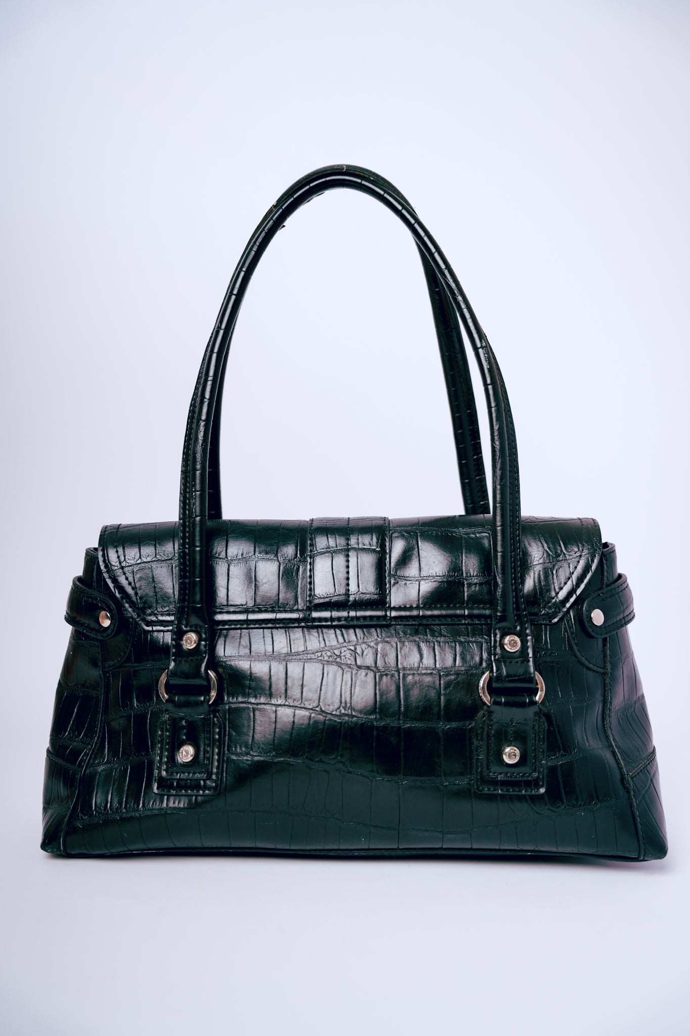 Vintage Liz Claiborne Black Crocodile Leather Purse