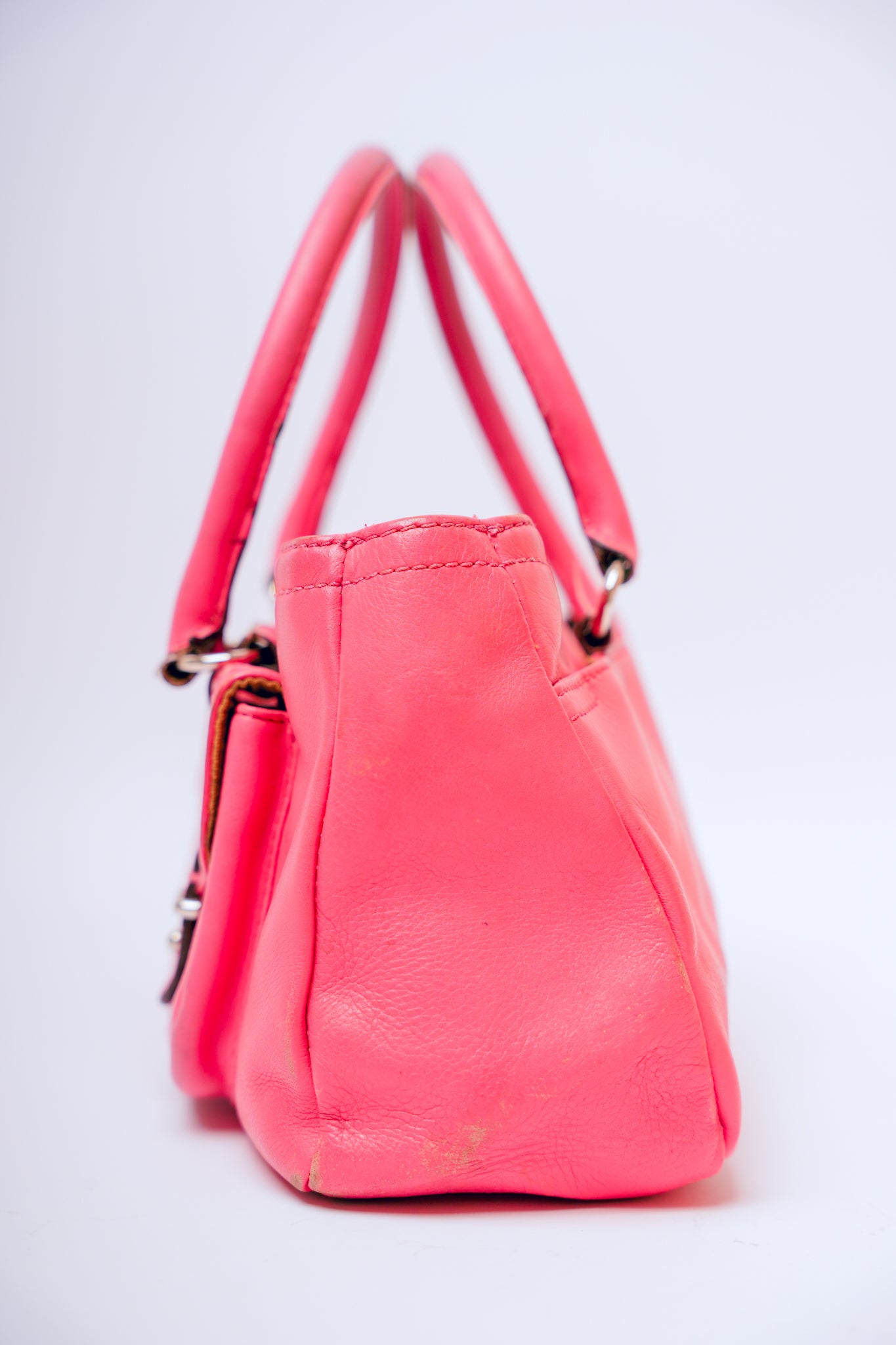Worthington Pink Leather with Attachable Strap Handbag