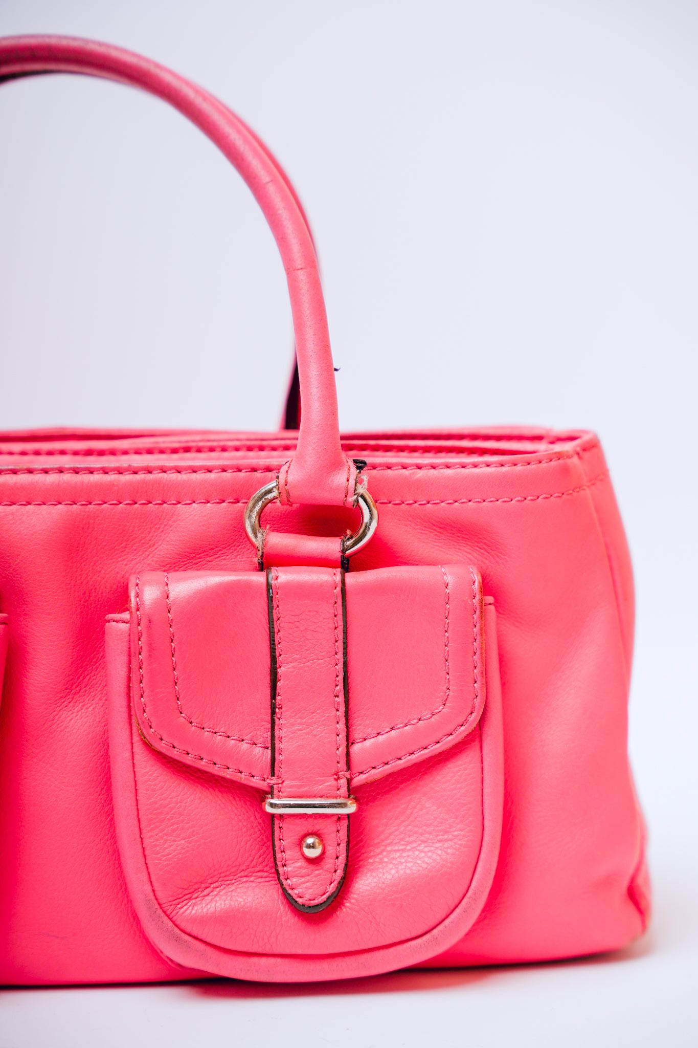 Worthington Pink Leather with Attachable Strap Handbag