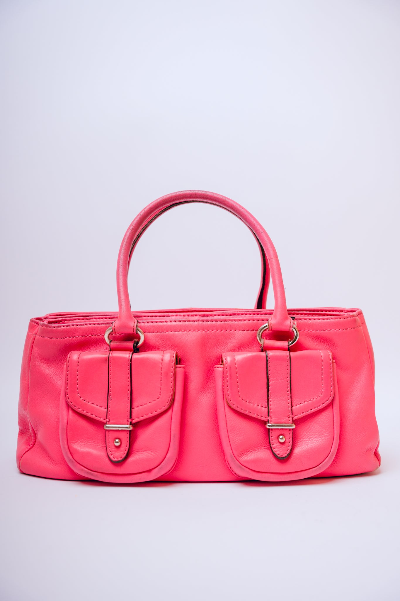 Worthington Pink Leather with Attachable Strap Handbag