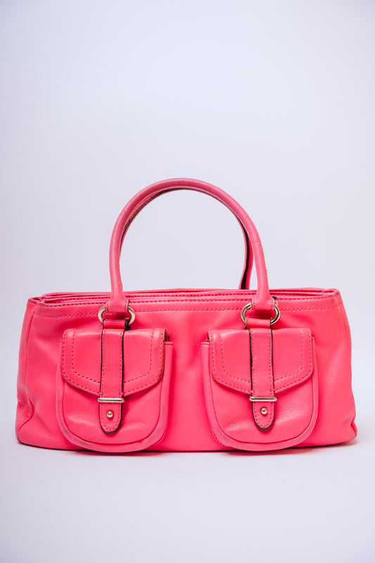 Worthington Pink Leather with Attachable Strap Handbag