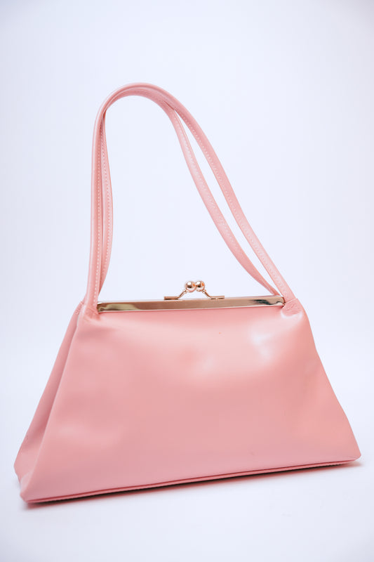 1990s Wilsons & Leather Maxima Pink Clutch Handbag