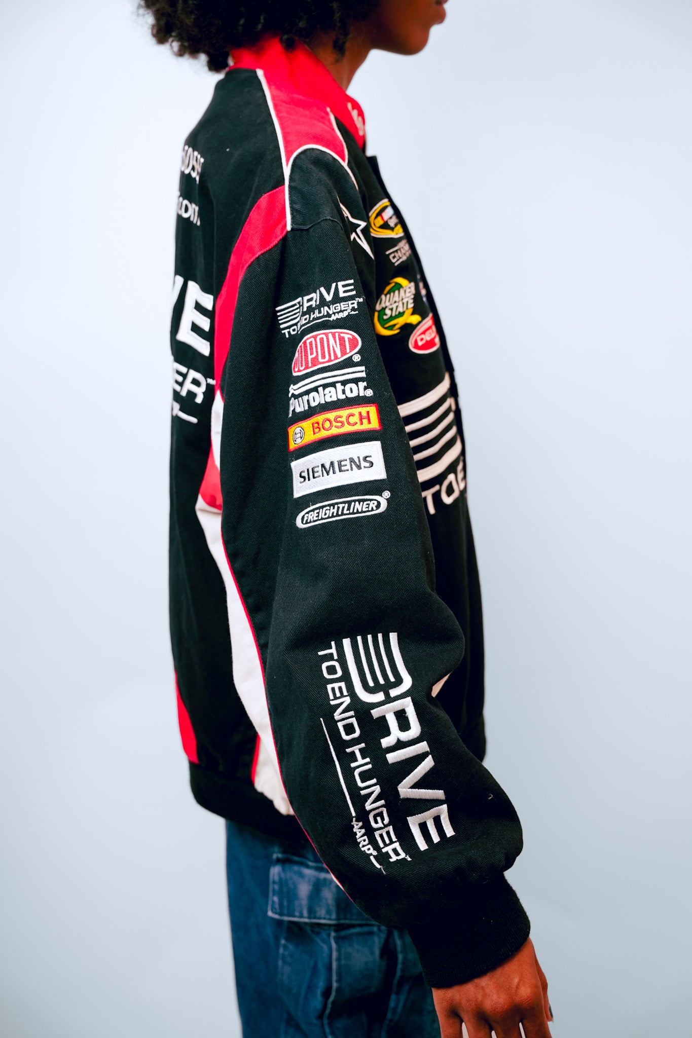 JH Design 24 NASCAR AARP Drive to End Hunger Varsity Jacket