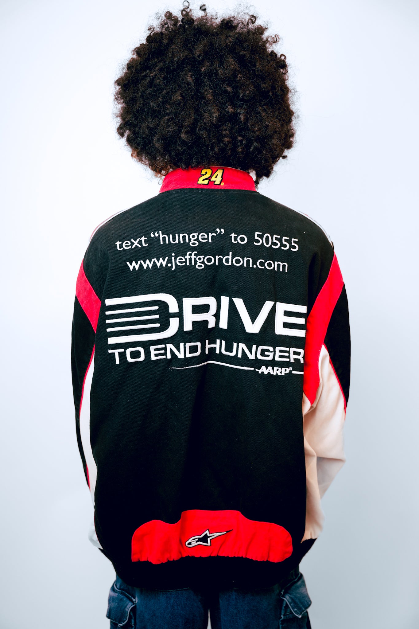JH Design 24 NASCAR AARP Drive to End Hunger Varsity Jacket
