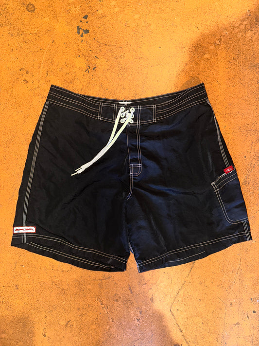 Rip Curl Black with White Thread Board Shorts