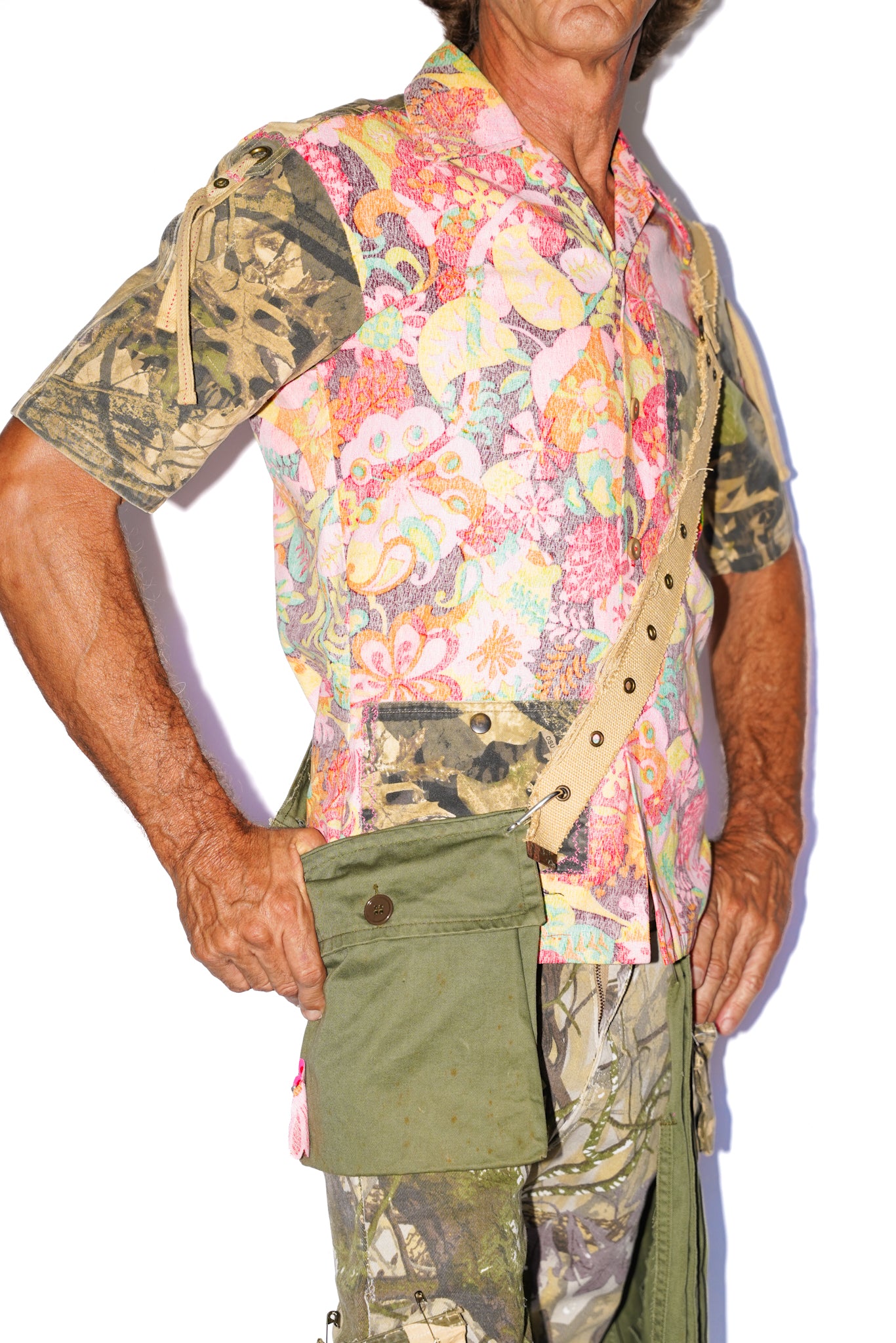 Cavallo Vintage Upcycled Patchwork Aloha Shirt