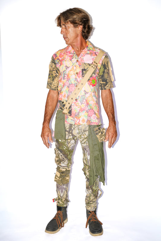 Cavallo Vintage Upcycled Patchwork Aloha Shirt