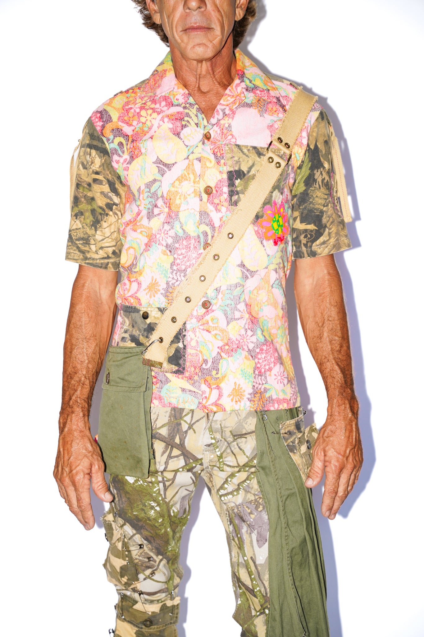 Cavallo Vintage Upcycled Patchwork Aloha Shirt
